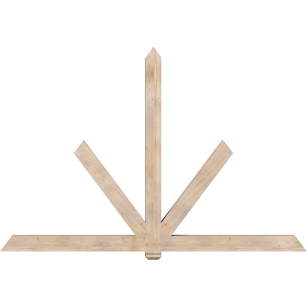 Ekena Millwork Kennewick Smooth Timber Gable Bracket, Douglas Fir, 108"W x 72"H x 5 1/2"D x 5 1/2"F, 16/12 Pitch GBW108X72X0606KEN00SDF - main